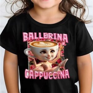 coffee printed black tshirt