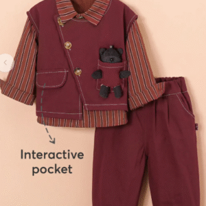3 pc animal striped pants set