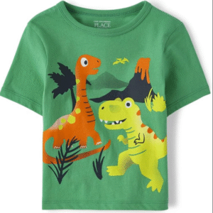 green printed tshirt