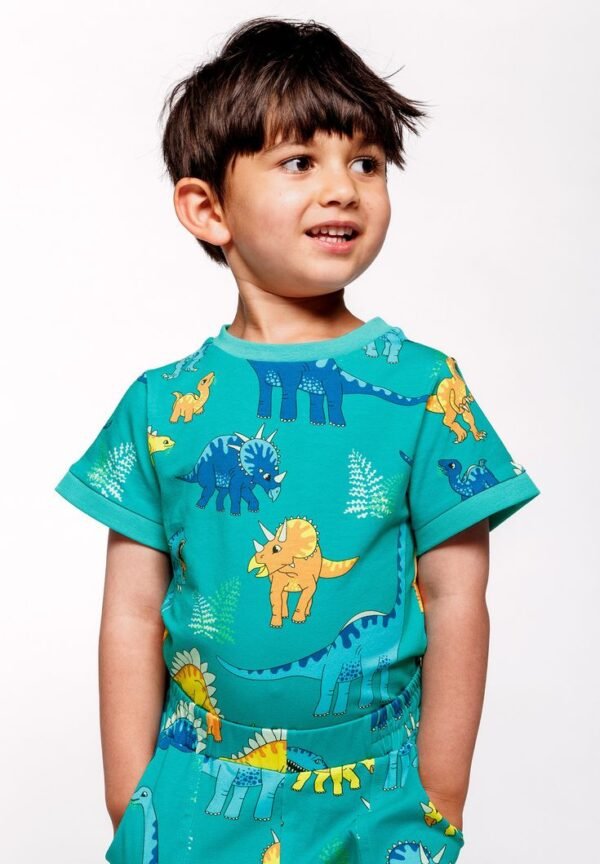 dark teal printed tshirt