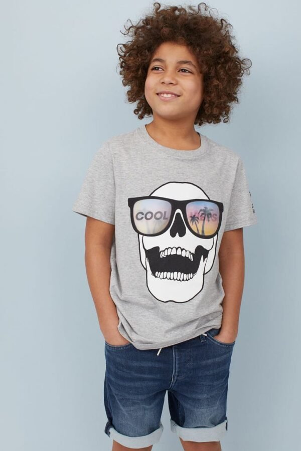 printed tshirt grey color
